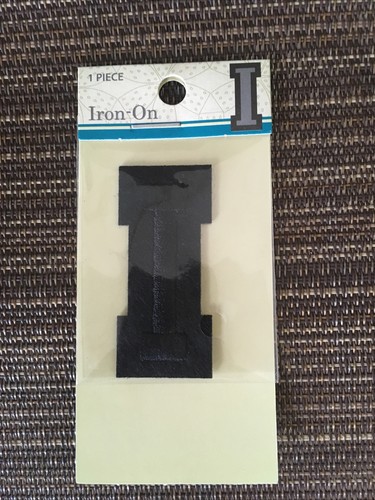 Brown block letter iron on - brown,