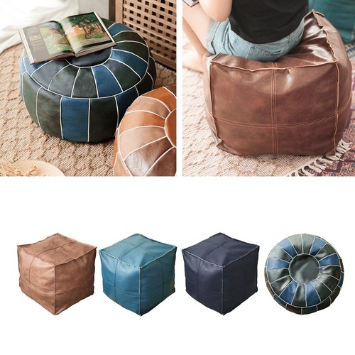 Pouf marocain cuir pu - pouf,