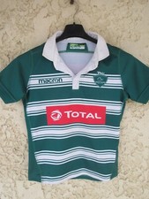 Maillot rugby PAU SECTION PALOISE enfant MACRON shirt vert M JR 12 ans XXS