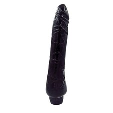 Vibromasseur Réaliste 25cm Noir Gode Vibrant À Vitesses Sextoys Femme Vibro