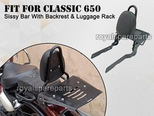 " Sissybar Avec Dossier & Bagages Rack Noir " Adapté Pour Royal Enfield Classic