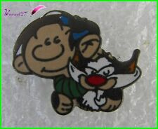 Pin's BD GASTON LAGAFFE avec son Chat Cat Katze Signé FRANQUIN DUPUIS 1991 #1241