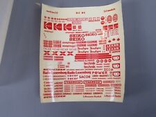 A984 Vintage Decal 3J Model's D-3 Ligier Maserati Seiko Aseptogyl Decalcomanie