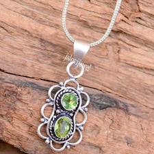 Pendentif femme péridot à