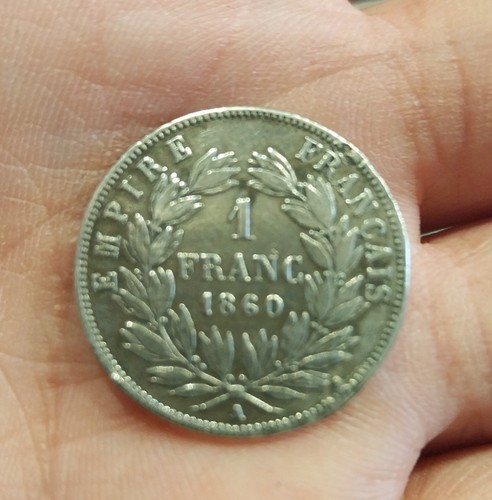 Monnaie argent franc 1860 - 1,