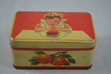 PETITE BOITE A GATEAU EN TOLE LITHOGRAPHIEE CONFITURE GFS