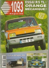 1093 MAGAZINE 9 ESSAI RENAULT 5 TL 1974 MONOPLACE 4CV PROJET 116 FORMULE 1 F1