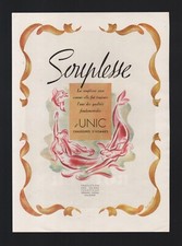 Publicité  1946 chaussures UNIC Romans Fenestrier  drome dessin Femme sirène