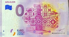 BILLET 0  EURO AZULEROS  PORTUGAL   2019  N° PALINDROME 212