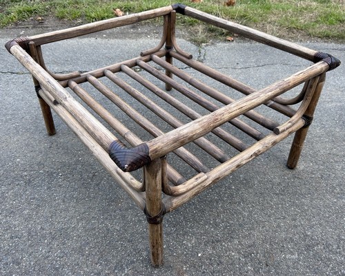 Table basse rotin - basse, ancien