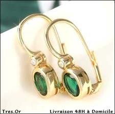 Boucles d'Oreille CRISTAL VERT