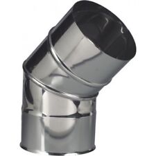 Coude inox à 45° - simple paroi - secteurs lisses - diamètre 125 mm TEN