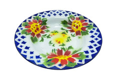 Vintage Porcelaine Émail Plat