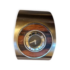 Montre-bracelet Lanvin Paris en acier inoxydable et bois, vers 1975