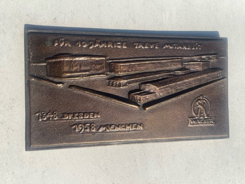 Ancienne plaque bronze wacker - ancienne,,