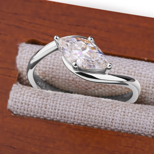 Marquise moissanite bague - marquise,