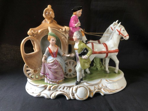 Antique cheval carrosse statue - antique,