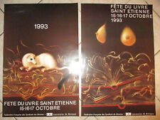 2 affiches Fête du livre Lukas KANDL 1993