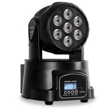 Projecteur Rgb Faro Led Tête Rotative Mobile Effets Disco 7 Led Dmx Wash Cir