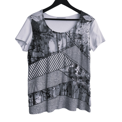 Shirt blanc casse gris - shirt,