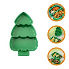  Assiette à collation divisée en forme d'arbre de noël, assiette de service de