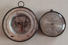 Lot Hygrometre Fisher Synthetique à cheveux + Baromètre Mécanique 1970/80s
