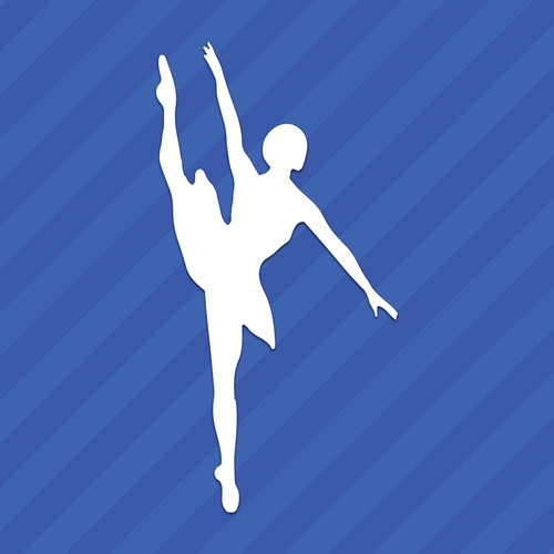 Ballet dancer vinyl - ballet, decal