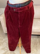 Pantalon En Velours Côtelé Pour Hommes Taille 26 Bordeaux