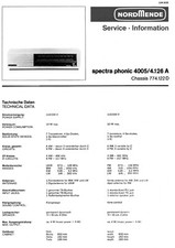 Service Manuel D'Instructions pour Nordmende Spectra Phonic 4005, 4.126 A