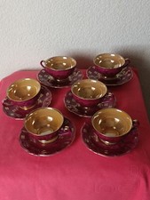 6 tasses porcelaine Nacre