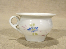 Ancien pot de chambre miniature en porcelaine décor floral   poupée