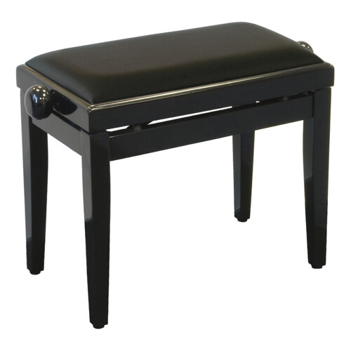 Banc piano noir avec cuir - noir,