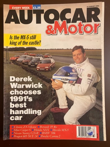 Autocar magazine 1991 - magazine, 14/08/1991