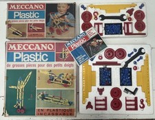 LOT 2 Coffrets MECCANO PLASTIC A & B (1000 & 1001) - 1970s - TBE & complet