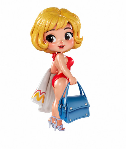 Figurine natacha hotesse plage - hotesse,