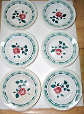 RARE DIGOIN SARREGUEMINES 6 ANCIENNES ASSIETTES CREUSES "ROSETTE"