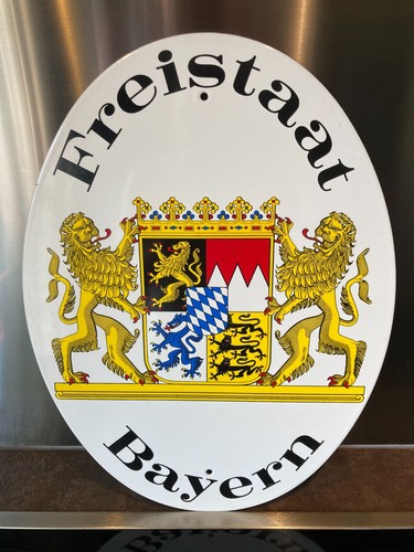 Rare plaque emaillee freistaat - emaillee,