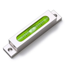 Niveau de Précision en Métal, Niveau à  Bulle, Flacon Cylindrique, Vert