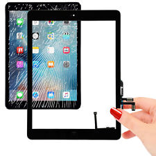 Vitre Tactile iPad 2017 Noir Ecran Assemblé Nappe Bouton HOME Adhésif Prémonté