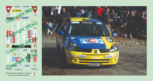 New decals renault clio - decals, 1/43