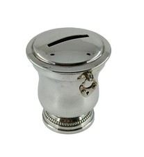 Tirelire métal argenté