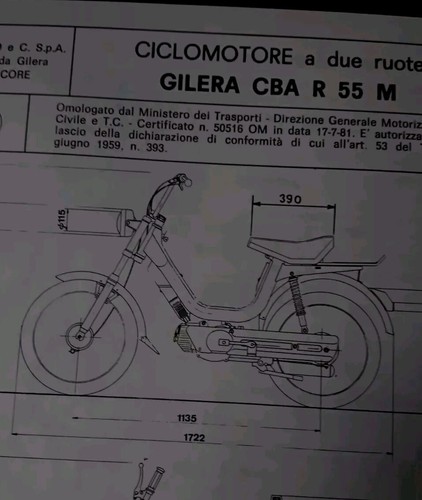 Gilera cba 55m cc - cba,