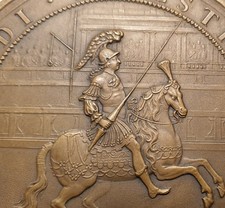 1662 LOUIS XIV FRANCE SUN KING HISTORICAL MEDAL King armed Horse Riding