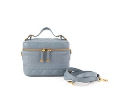 Dior Petite Vanity Tote en cuir bleu Cannage 7255505564 76894424