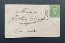 Timbre Napoléon III 5c vert