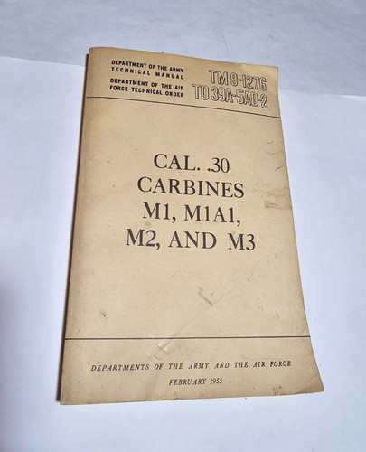 1953 cal carbines book m1 - 1953,