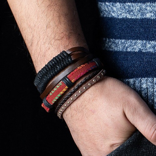 Ensemble bracelets homme - ensemble,