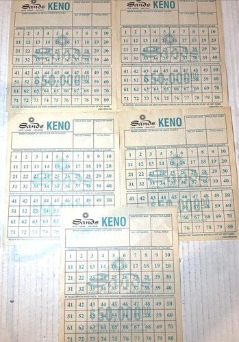 Lot cartes keno - lot, 5