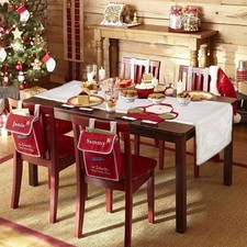 Chemin de table luxe en fausse fourrure Noël flocon de neige pour décoration de table à manger 15X72"·