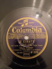 78 TOURS CHARLES TRENET JE CHANTE. FLEUR BLEUE.  DISQUE COLUMBIA 25 CENTIMÈTRES 